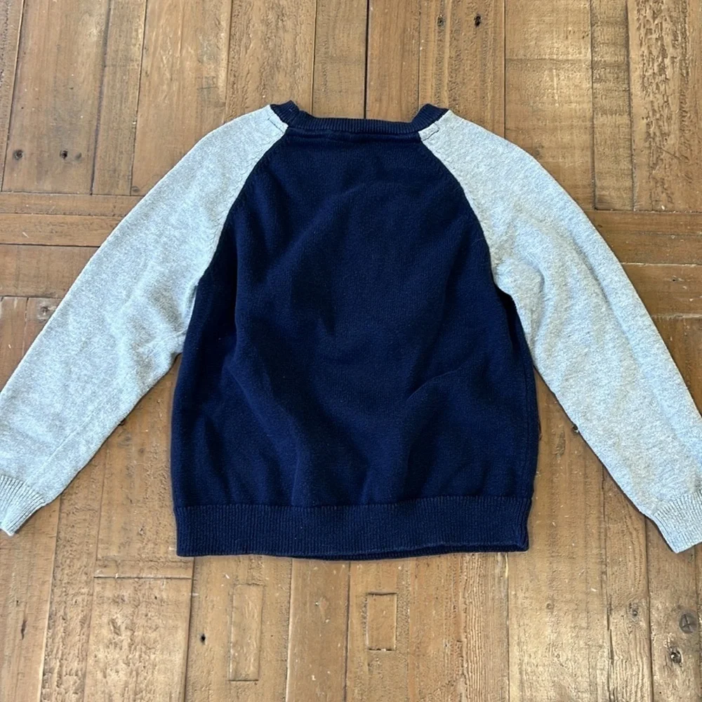 Janie and jack bulldog appliqué knit sweater